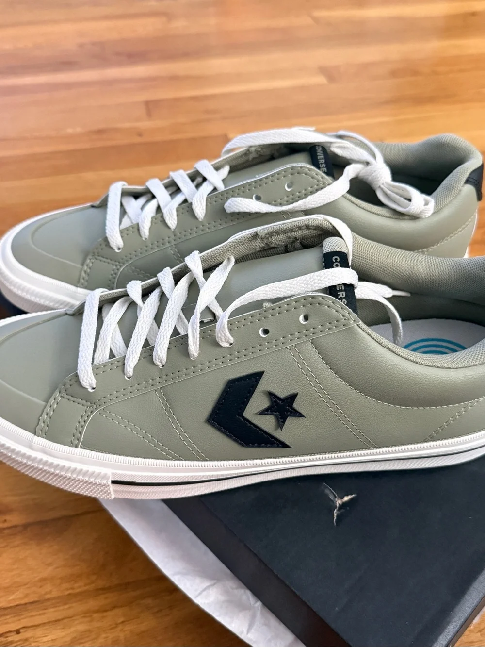 NEW Converse Sport Casual Ox Green Egret Shoes Sneakers Mens Size 11.5 A16366C
